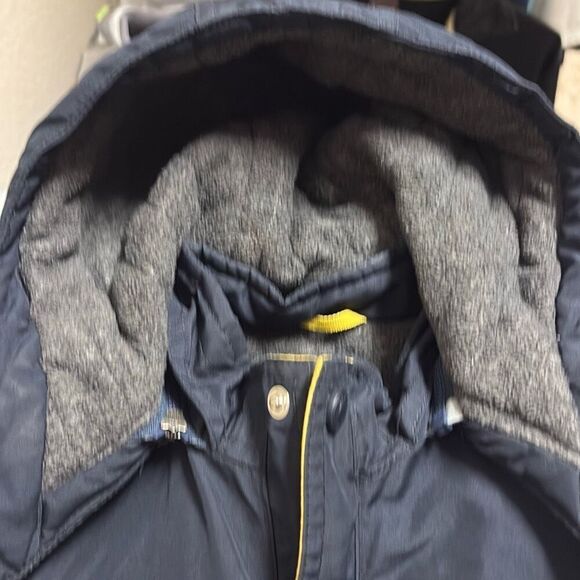 Gap Toddler 4 Navy Blue Yellow Winter Ski Zip Up Hoodie Heavy Coat - Picture 3 of 10